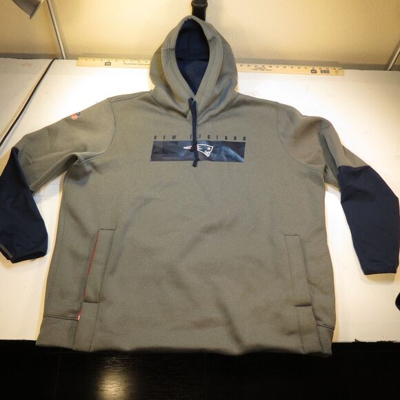 NEW ENGLAND PATRIOTS FOOTBALL HOODIE HOODED SWEATSHIRT 3XL Team Coach Issue Nike - Picture 1 of 8